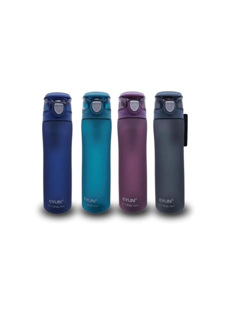 750ml Acrylic Sports Water Bottle with Ring Handle – Durable, Portable, and Leak-Proof Hydration-Blue  - Image 2