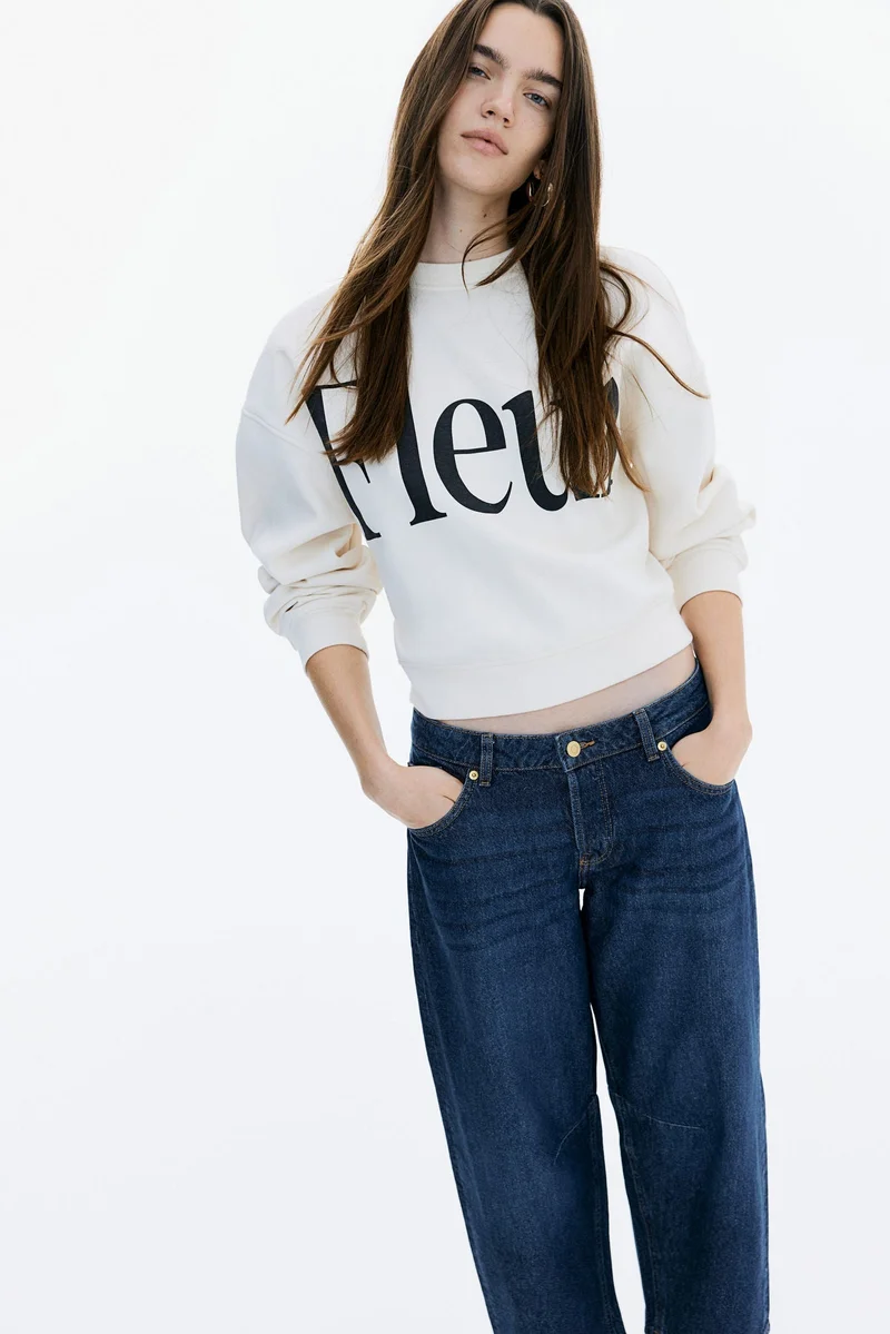 H&M Barrel High Cropped Jeans