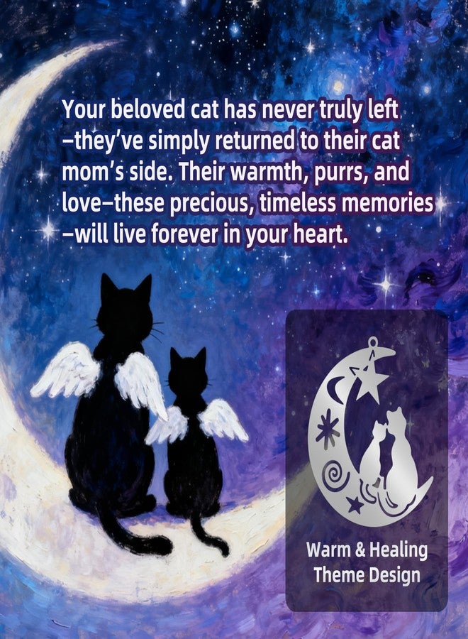 Oiiyee Cat Memorial Gifts for Loss of Cat - Pet Loss Sympathy Gift for Cat Lovers, Remembrance Gifts for Cat Passing Away, Candle Spinner for Cat Memorial Decor (with Candle) - Image 3
