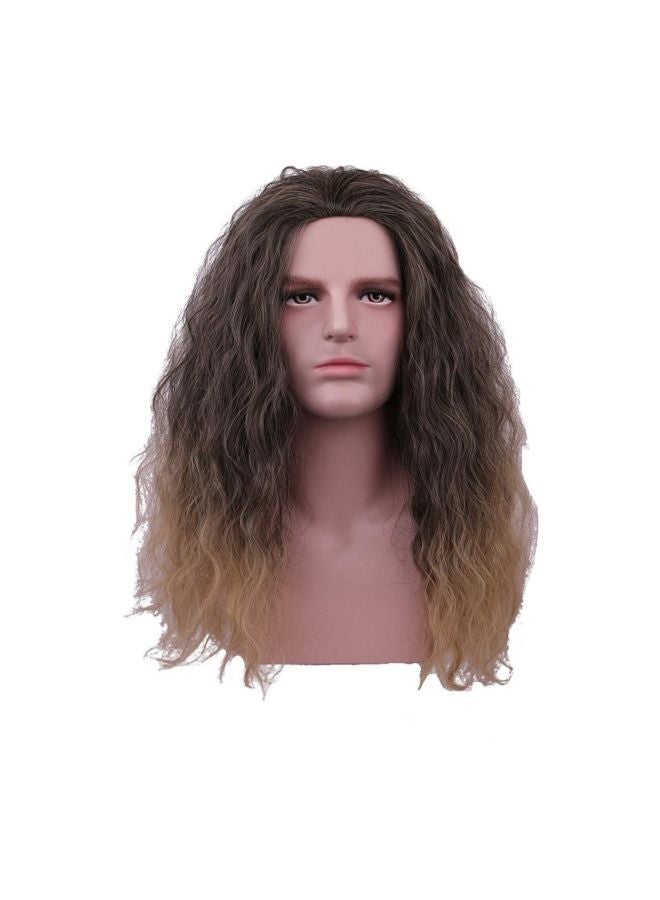 يليس شعر مستعار مجعد بتصفيفة مستوحاة من فيلم  للحفلات التنكرية أسود/بني