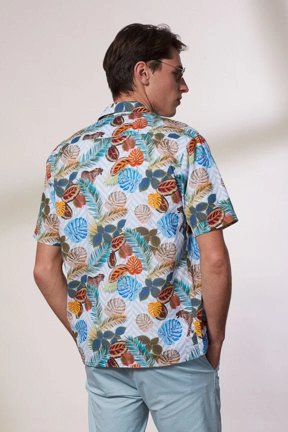 Vicomte A. Capri Floral Print Shirt 100% Cotton
