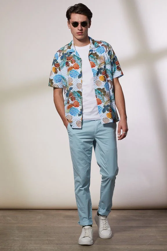 Vicomte A. Capri Floral Print Shirt 100% Cotton