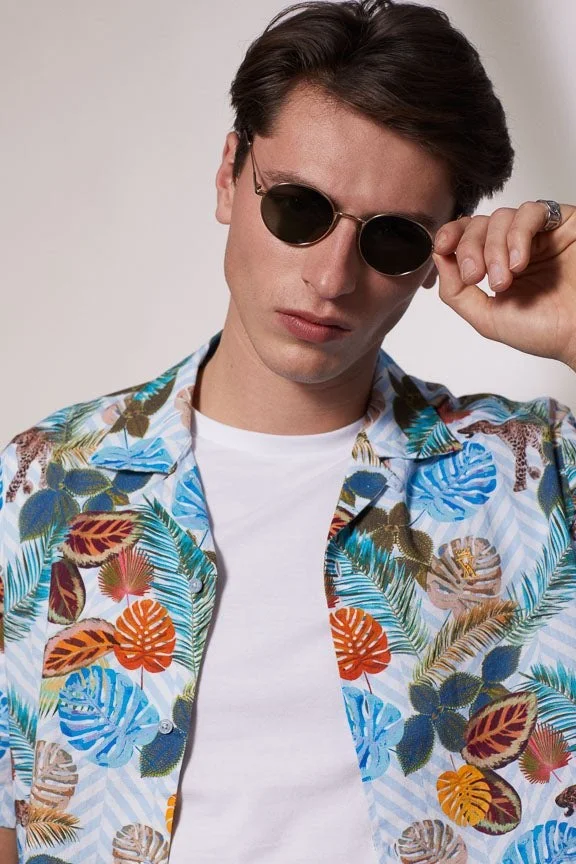 Vicomte A.  Capri Floral Print Shirt 100% Cotton for Men | Best Price UAE