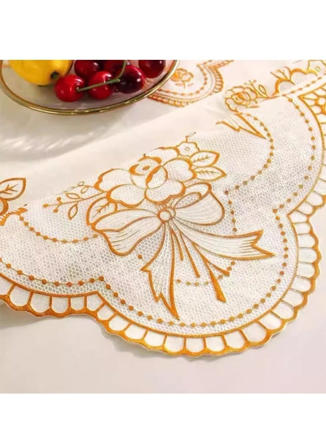 Rectangle Tablecloth 135x180cm Wrinkle Free PVC Waterproof Table Cloths Cover - Dinning Table Cloth for Dining Table Kitchen Birthday Party Picnic Indoor Outdoor  - Waterproof, Oil-Proof, Easy to Clean - Image 3