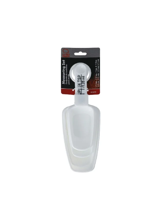 Chef Craft 4-Piece Measuring Scoop and Spoon Combination Set White 24.6 x 5.6 x 7.6 cm 21095