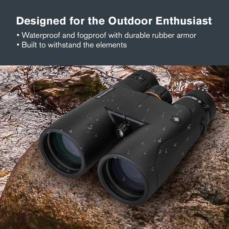 Celestron – Nature DX 12x50 Binoculars – Outdoor and Birding Binocular – Fully Multi-Coated with BaK-4 Prisms – Rubber Armored – Fog & Waterproof Binoculars - Image 4
