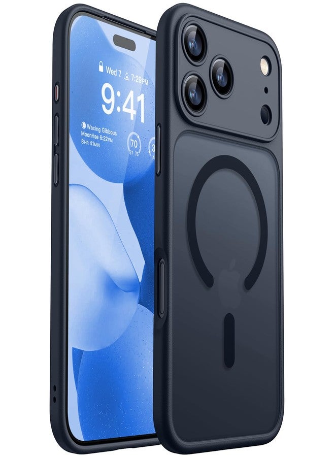 CANSHN Magnetic Compatible with iPhone 17 Pro Case, Upgraded [Full Camera Protection] [Compatible with Magsafe] [Translucent Matte] Shockproof Protective Phone Cover 6.3 Inch - Black - Image 1