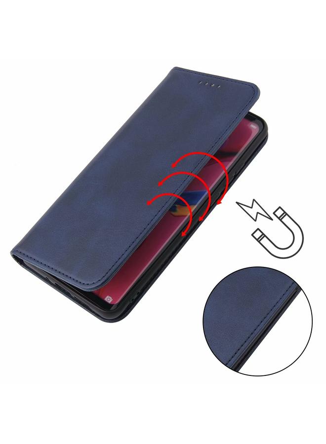 S-TOP Case For OPPO Reno6 4G Calf Texture Magnetic Flip Leather Phone Case - Image 4