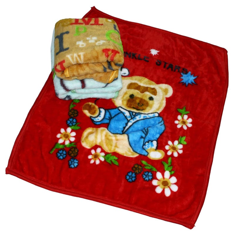 Fareto ® Baby All Season Use Super Soft Blanket Pack of 3 (0-2 Years) Multicolor - Image 1