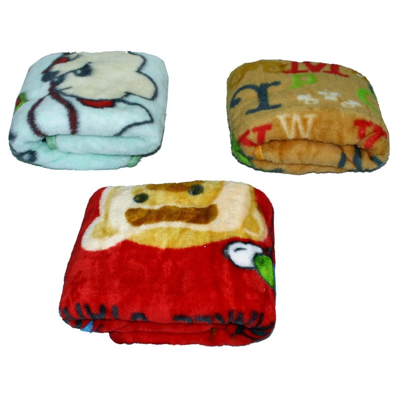 Fareto ® Baby All Season Use Super Soft Blanket Pack of 3 (0-2 Years) Multicolor - Image 2