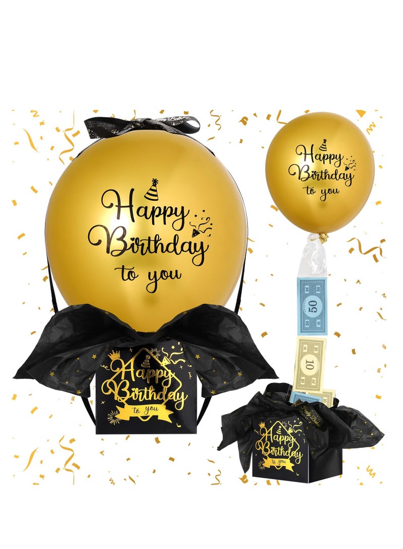 Excefore Money Box for Cash Gift Pull, for Cash Birthday Funny Pull Money Balloon Surprise Kit, Money Gift Box Pull, Balloon Surprise kit, Money Pull Out Gift Box for Wife, Girlfriend, Mother, Friend - Image 1