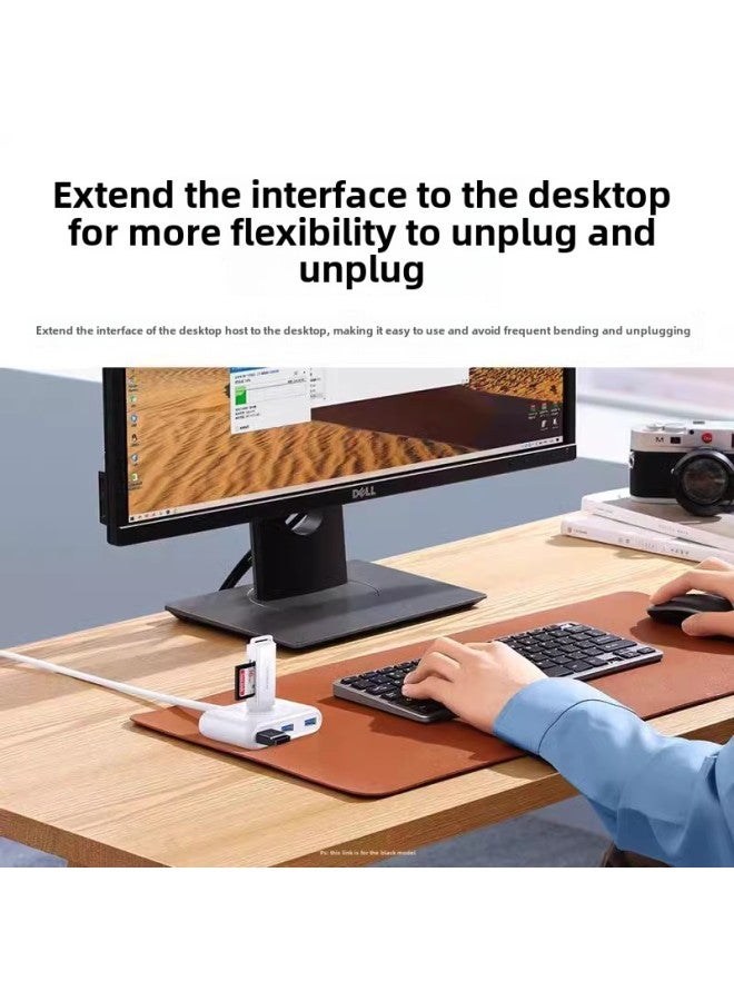 Green Union CM688 USB3.0 Splitter High Speed 4 USB Expansion Typec Hub HUB3.0 1 Drag 4-Number Of Interfaces:Black/with Line 2m 15699  - Image 4