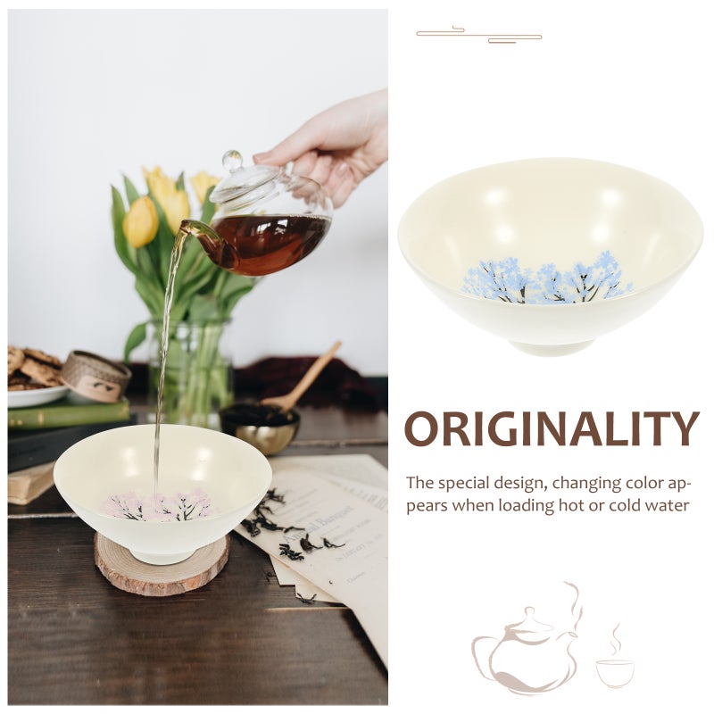 Flower Ceramics Tea Cups Color Changing Tableware Allochroic Teacup Entertaining Tea Cup - Image 4