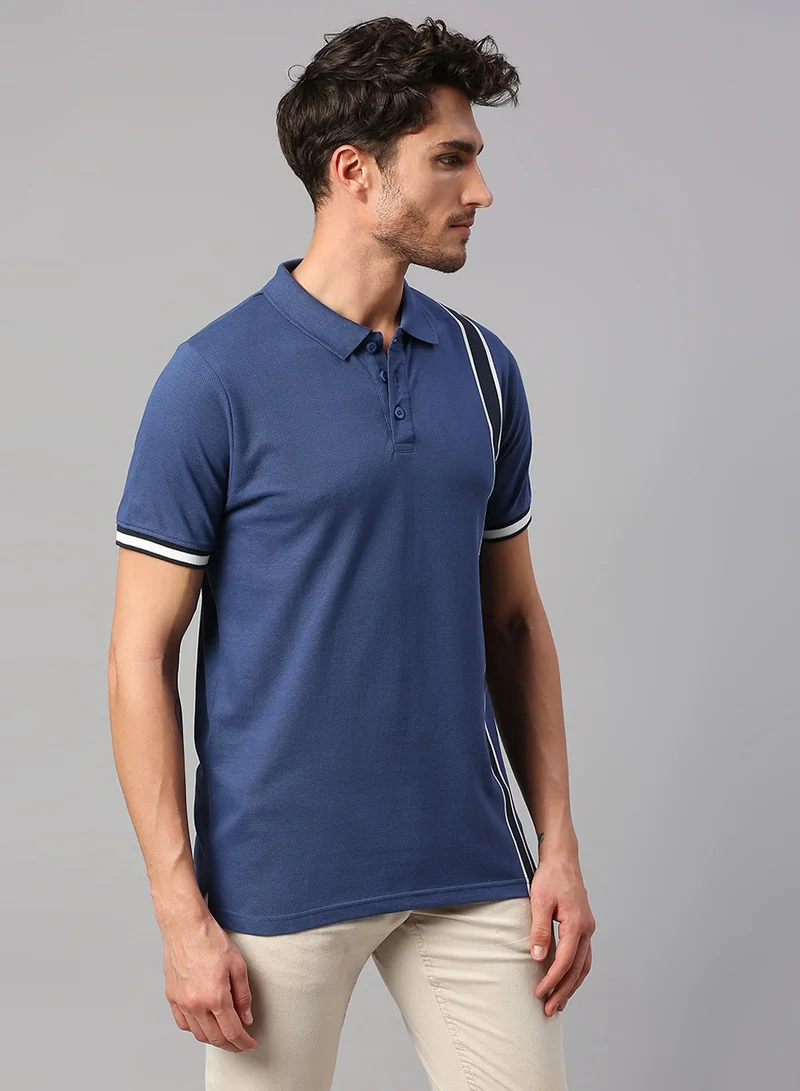 Dennis Lingo Men's Slim Fit Burgundy Polo T-Shirt
