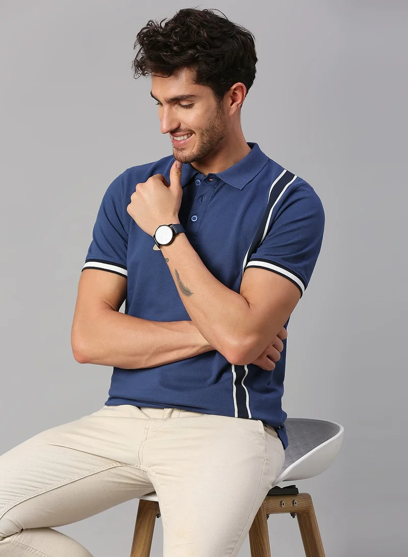Dennis Lingo Men's Slim Fit Burgundy Polo T-Shirt