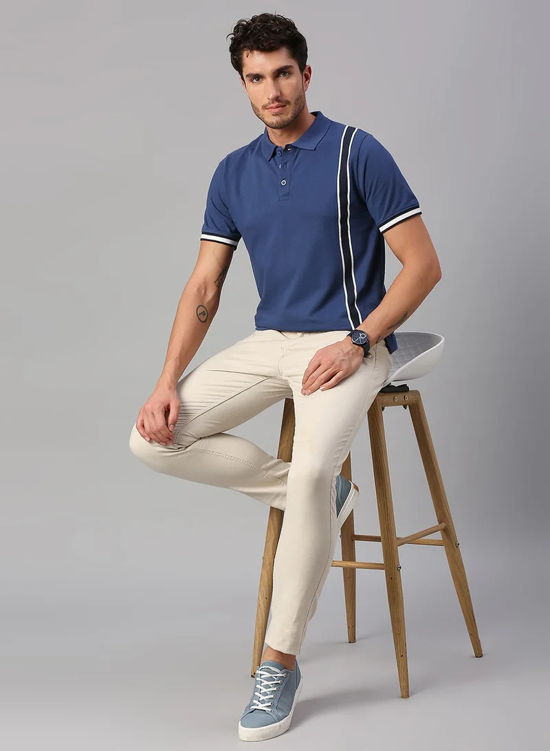 Dennis Lingo Men's Slim Fit Burgundy Polo T-Shirt