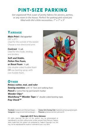 Atkinson Designs Pint Size Parking Storage Pattern - Image 3