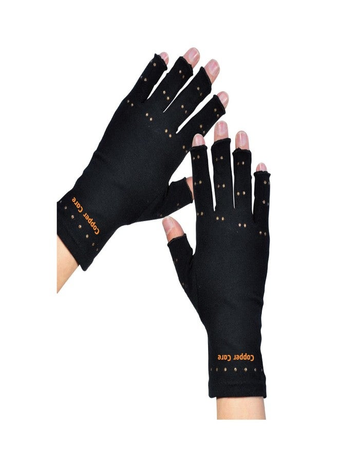 CocoAtlas Copper Care Copper Infused Compression Gloves Large (Black, Large, XLarge, XXLarge) - Image 3