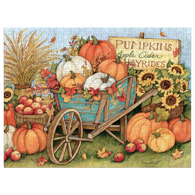 LANG 500PC Puzzle WHEELBARRW  Harvest Wheelbarrow - Image 3