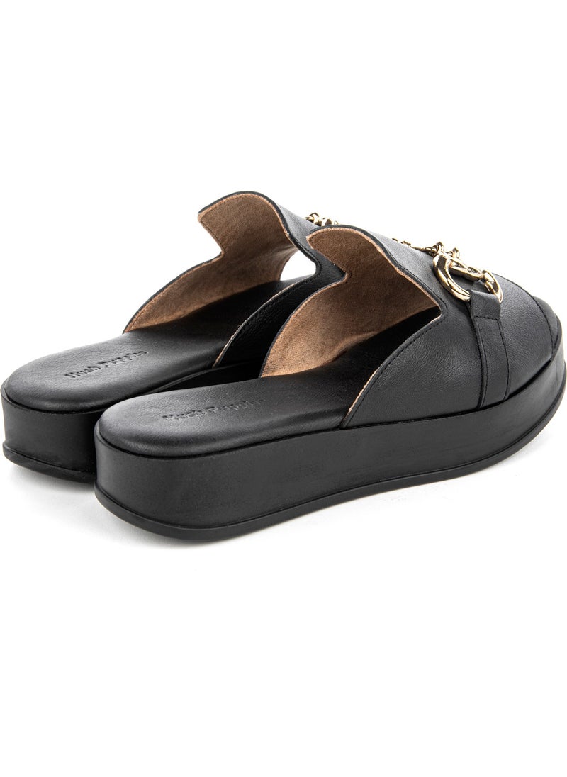 Hush Puppies - Asan (624219) Anatomical Sole Leather Buckled Stylish Women's Slippers - Image 1