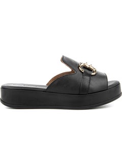 Asan (624219) Anatomical Sole Leather Buckled Stylish Women's Slippers