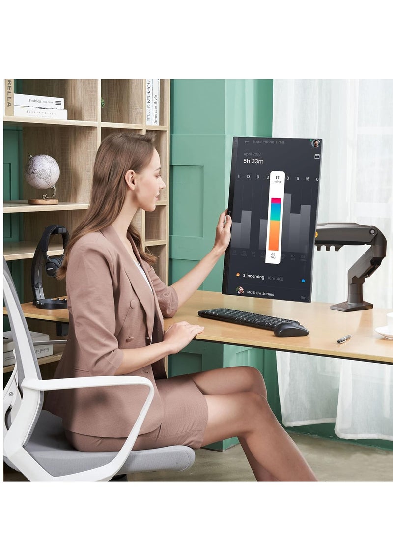 NB NB North Bayou Monitor Arm – Full Motion Gas Spring Mount for 17-30" Screens, VESA 75/100mm - Image 4