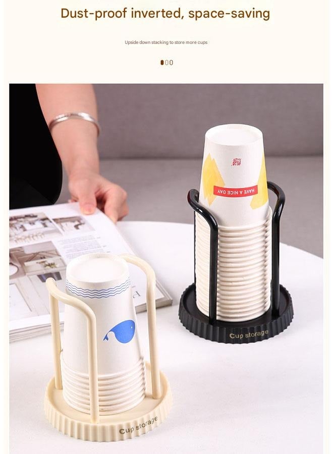 Bukela 3 PCS Paper Cup Holder Household Disposable Cup Storage Rack Multi-functional Desktop Coffee Milk Tea Cup Storage Rack Cup Taker - Image 4