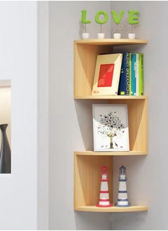 Kutis 1-Piece Multilayer Floating Corner Shelves Wall Mounted Storage Rack For Home Decoration 64.8x20 Centimeter  - Image 1