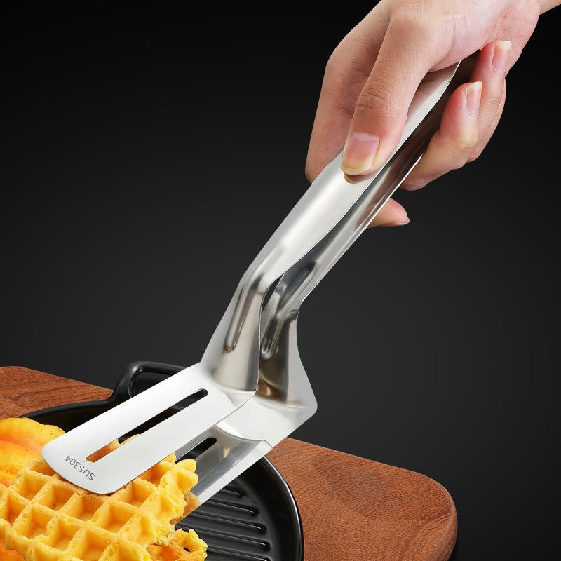 304 Stainless Steel Clip Lengthened Steak Clip Korean Style Barbecue Clip Fried Fish Barbecue Spatula Multi-Functional Kitchen Clip - Image 3