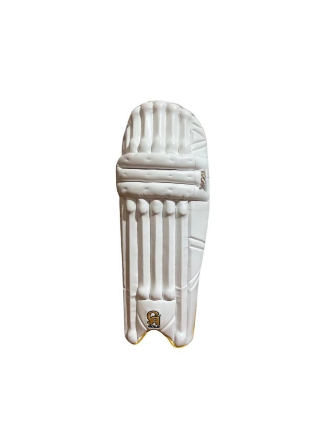 CA Gold 20K Cricket Batting Leg Guard Right (RH)  Left Hand (LH) Large Size Mens White Ambi - Image 1