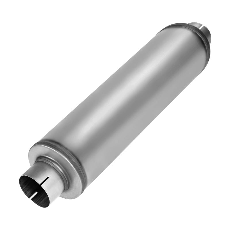 TECTRUC 4 Inlet Diesel Exhaust Muffler4 Inch InletOutlet Resonator Muffler Straight Through Stainless Steel 30 Whole Length XS2772Welded On Resonator