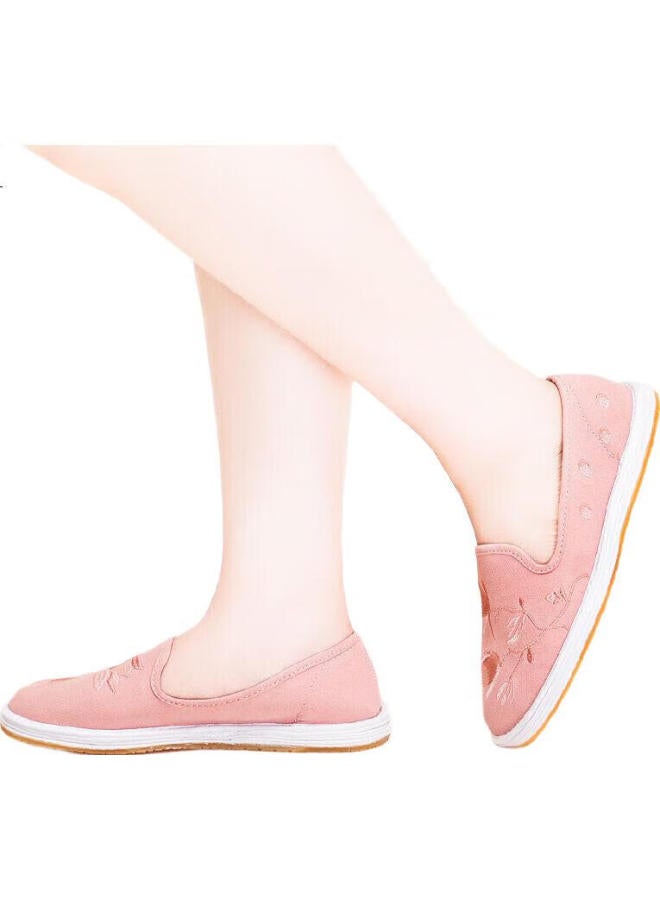 BUSHEYUAN Women'S Embroidered Hanfu Shoes Ethnic Style Layered Sole Old Beijing Cloth Shoes Female 230-1038 Pink 37 - Image 3
