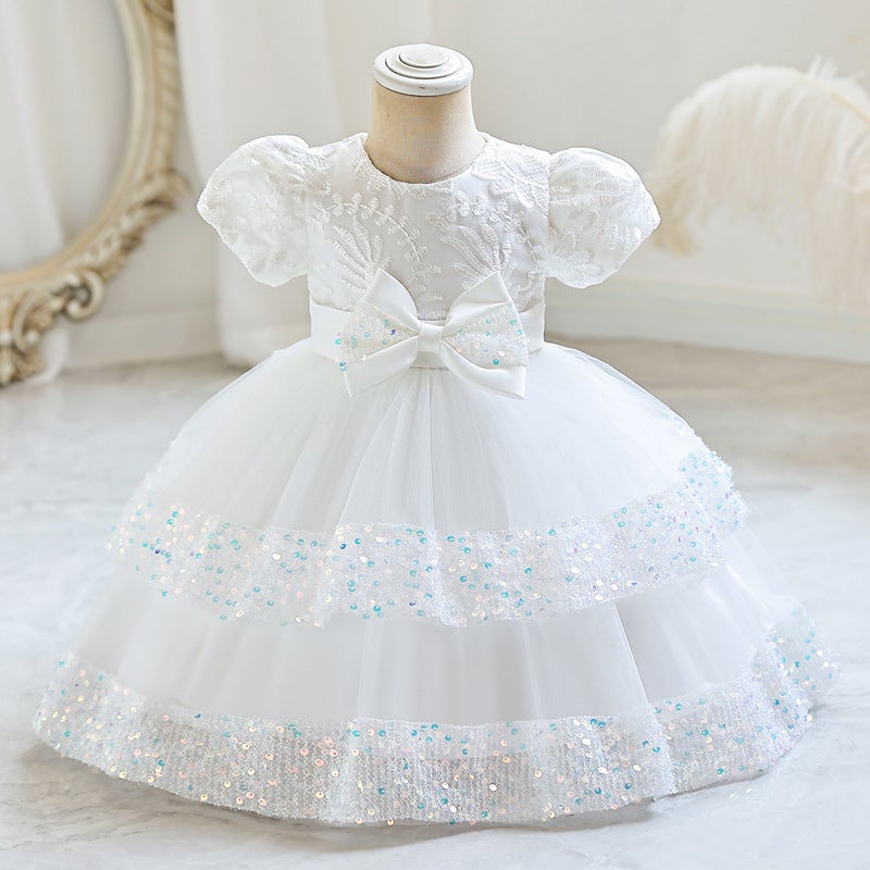 Children's One-Year-Old Dress, Baby Girl Princess Dress, Classy Girl Dress, Baby Wedding Dress, Fluffy Cake Dress, Cross-Border - Image 4