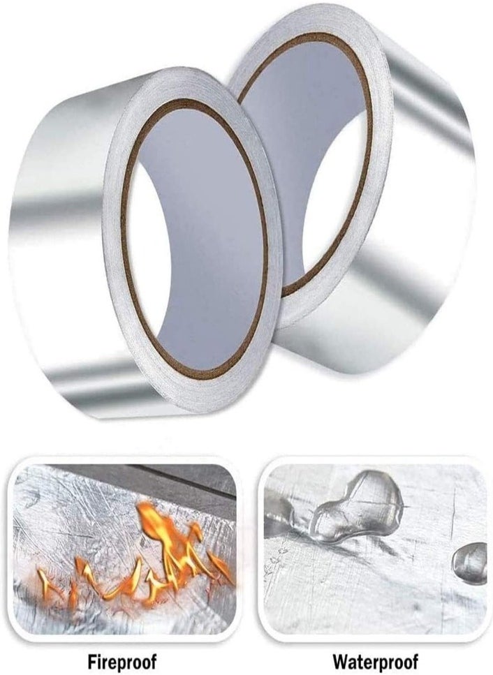 XVersion Aluminium Tape - 5cm x 5M | Self-Adhesive, Water & Heat Resistant Tape for Sealing, Repairing & Insulating  - Image 1