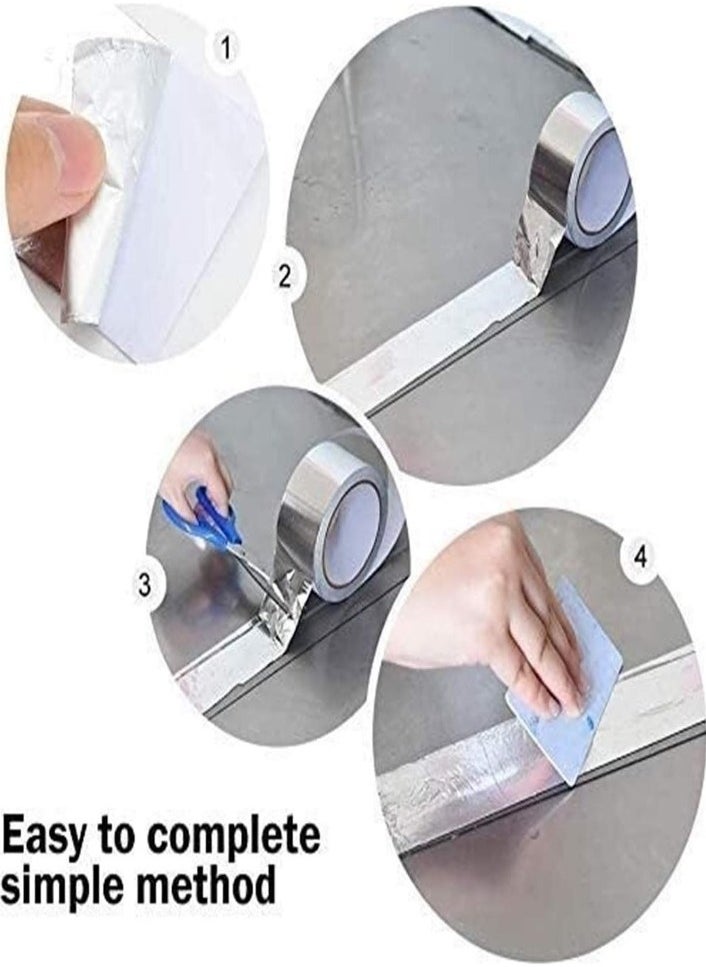 XVersion Aluminium Tape - 5cm x 5M | Self-Adhesive, Water & Heat Resistant Tape for Sealing, Repairing & Insulating  - Image 3