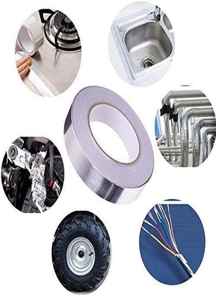XVersion Aluminium Tape - 5cm x 5M | Self-Adhesive, Water & Heat Resistant Tape for Sealing, Repairing & Insulating  - Image 4