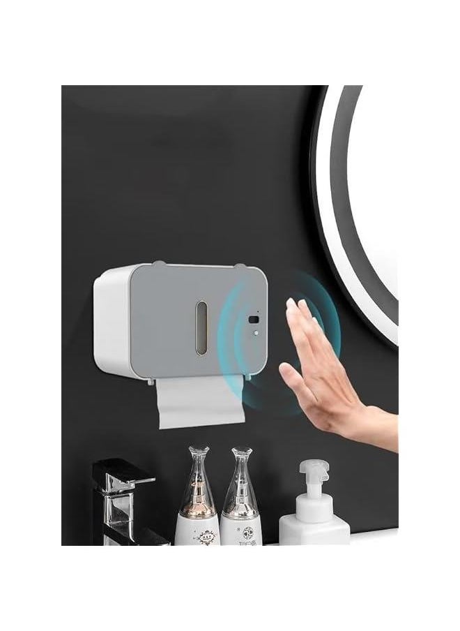 HOOKOR Tissue Box Holder, Touch-sensitive Paper Towel Output USB Charging No Punching Required Waterproof and Moisture-proof Tissue Cover Top Storage or Mobile Phone Holder  - Image 2