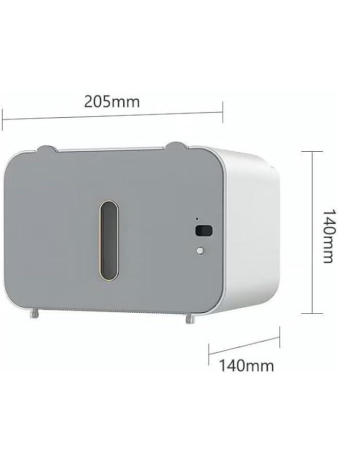 HOOKOR Tissue Box Holder, Touch-sensitive Paper Towel Output USB Charging No Punching Required Waterproof and Moisture-proof Tissue Cover Top Storage or Mobile Phone Holder  - Image 3