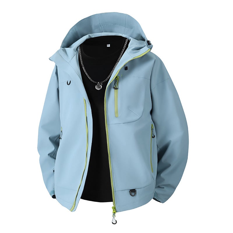 New Jacket Men'S Three-Proof Outdoor Mountaineering Jacket Men'S And Women'S Same Style Casual Loose Hooded Couple Jacket - Image 2