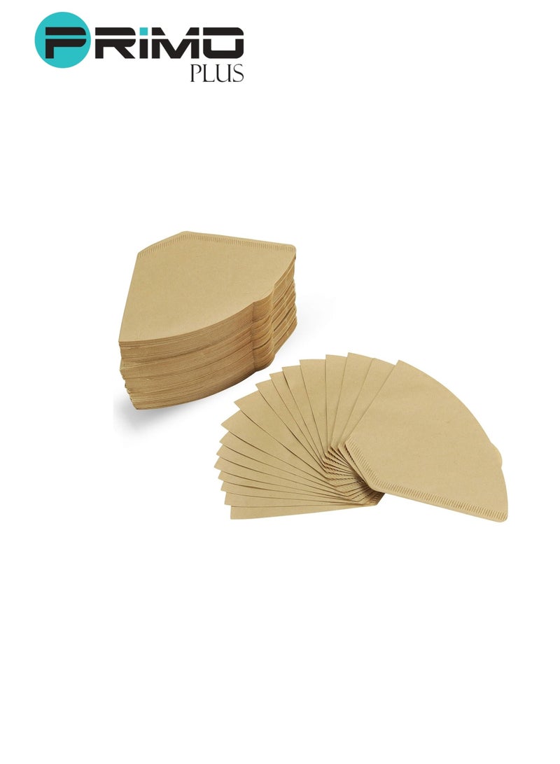 بريمو بلس مجموعة فلاتر قهوة مصنوعة من الورق مكونة من 100 قطعة بيج - Image 5