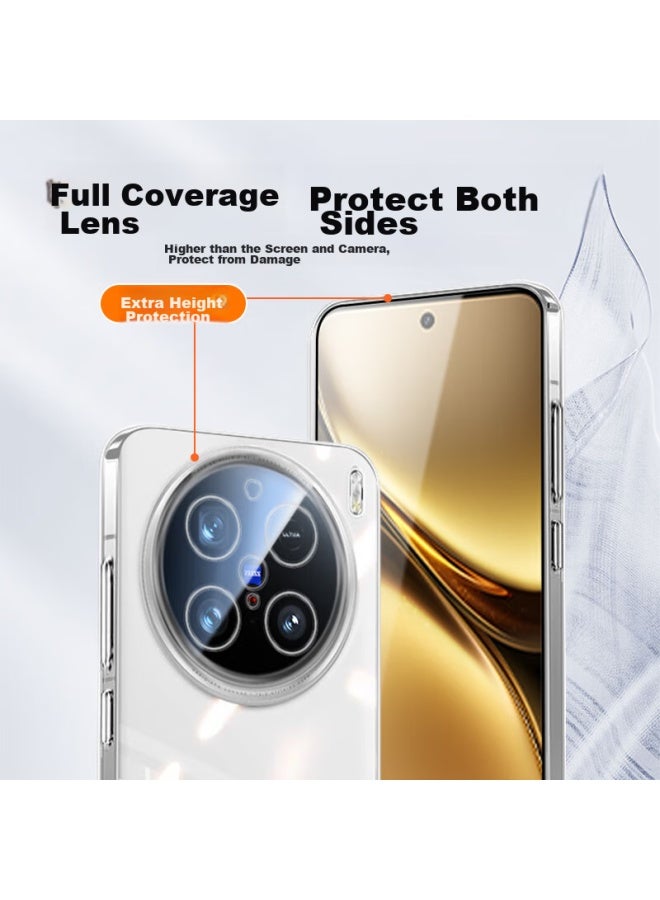 Koolife Phone Case For Vivo X200pro, Protective Cover For Vivo X200pro, Full Lens Protection, Simple Skin-friendly Transparent Soft Case, Fingerprint-resistant Back Cover - Image 3