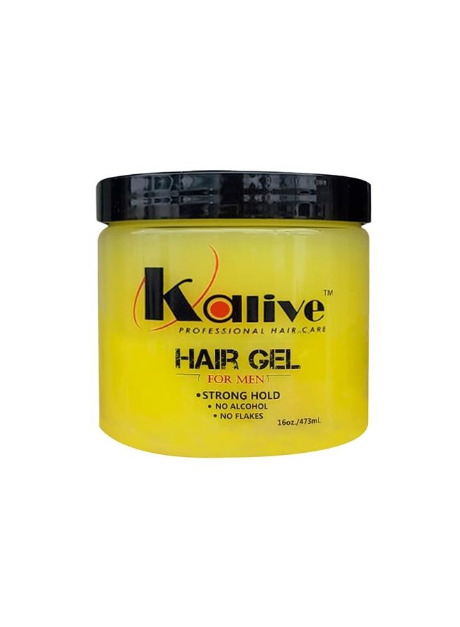 KALIVE 2 STYLE جيل تصفيف الشعر للرجال من كاليڤ 16 أونصة، تثبيت قوي ولمعان خفيف طوال اليوم، منتج شعر للرجال برائحة منعشة بدون تقشر أو كحول. - Image 1