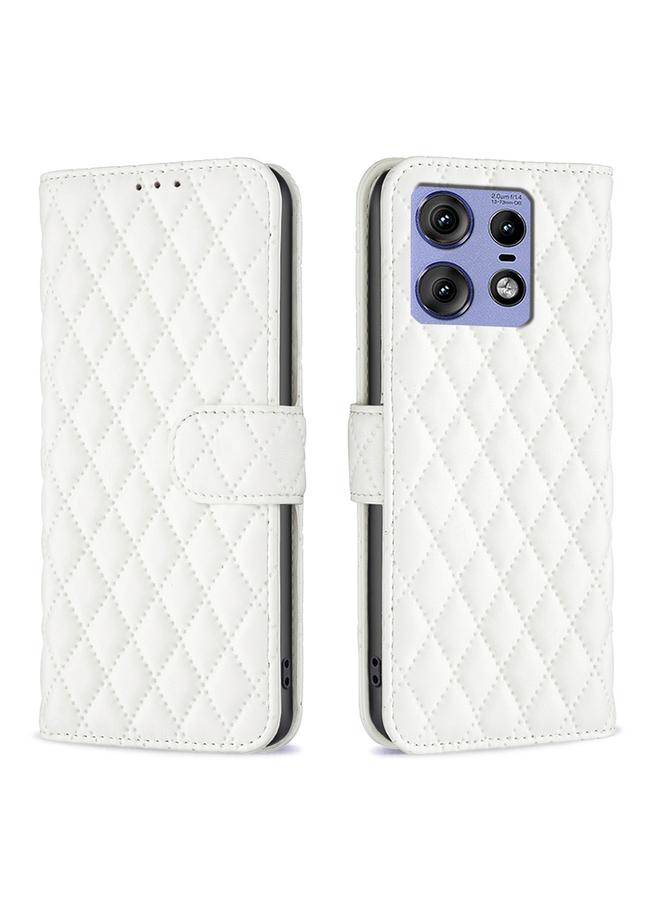 S-TOP Case For Motorola Edge 50 Pro 5G Diamond Lattice Wallet Flip Leather Phone Case - Image 1