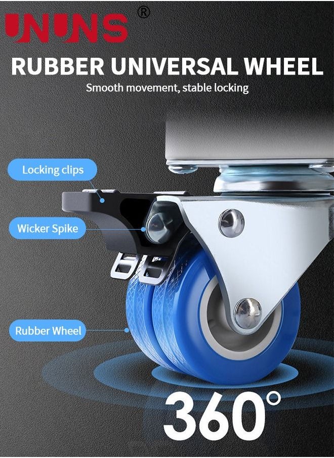 UNUNS - Fridge Stand Mobile Base With 4 Locking Refrigerator Wheels And 8 Strong Feet For Washing Machine Stand Pedestal, Fridge Base Stand, Adjustable Appliance Dolly Square, Moving Roller - Image 1