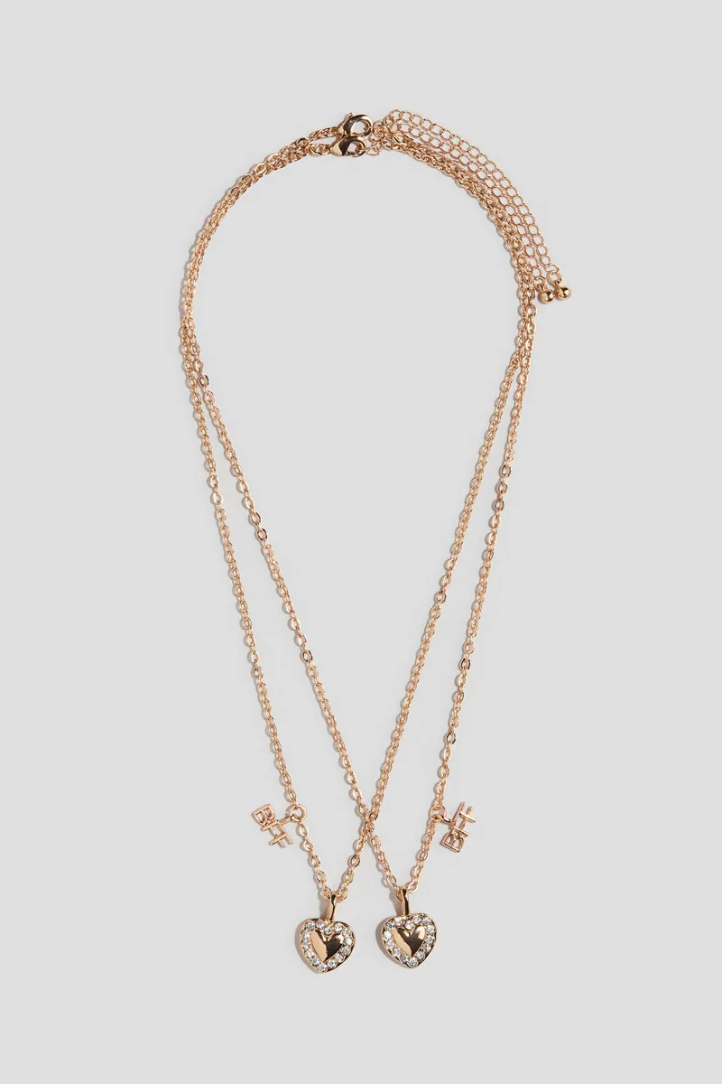 اتش اند ام قلائد متناسقة - عبوة من قطعتين