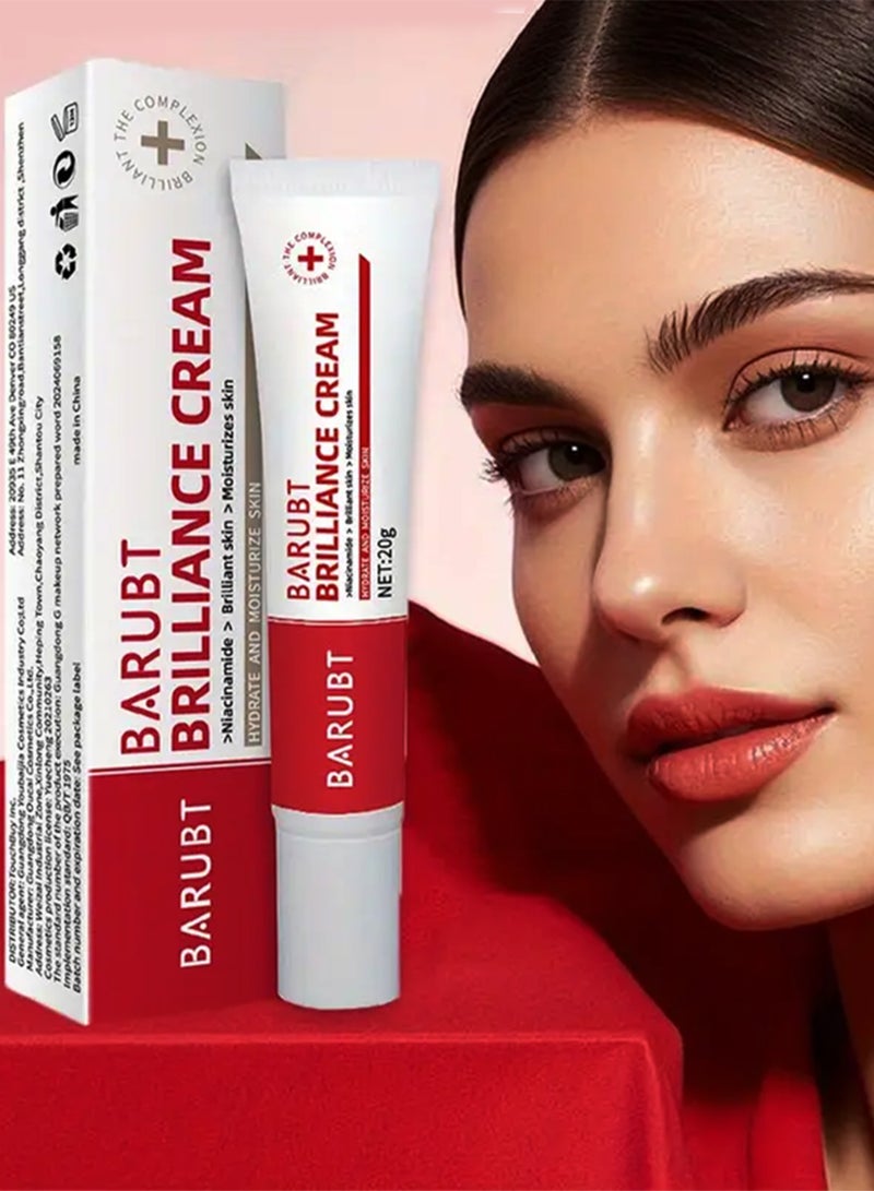 BARUBT كريم إزالة البقع المتألقة كريم إزالة البقع السوداء من حروق الشمس بقع العمر كريم إزالة آثار حب الشباب كريم مزيل النمش مرطب جوهر البشرة تفتيح البقع كريم العناية بالبشرة لتبييض وإشراق 20 جرام - Image 1