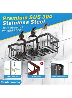 Adhesive Shower Caddy 2-Pack - Bathroom & Kitchen Storage, Rustproof Stainless Steel Organizer - Large Capacity, No Drilling Needed - Stylish Home Decor - pzsku/Z9A08E7907950340A4074Z/45/_/1712763727/6862b3a4-69de-44f6-a99f-99d807c55a19