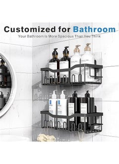 Adhesive Shower Caddy 2-Pack - Bathroom & Kitchen Storage, Rustproof Stainless Steel Organizer - Large Capacity, No Drilling Needed - Stylish Home Decor - pzsku/Z9A08E7907950340A4074Z/45/_/1712763777/d4bb0f7b-26ca-4e15-8bc0-5d3409b7cbc9