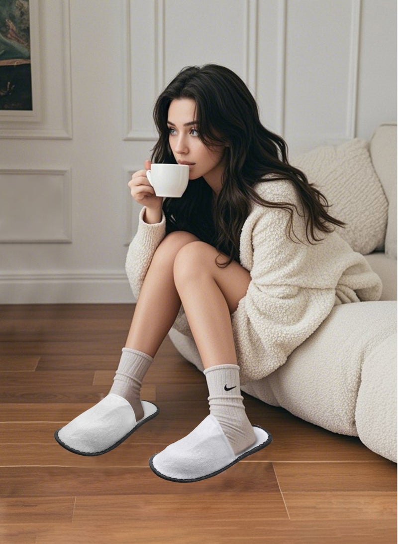 هومار كيت النعال في المنتجع الصحي، إصبع القدم المغلقة، النعال الفندقية الممتازة غير المنزلقة الداخلية للرجال والنساء - Image 2