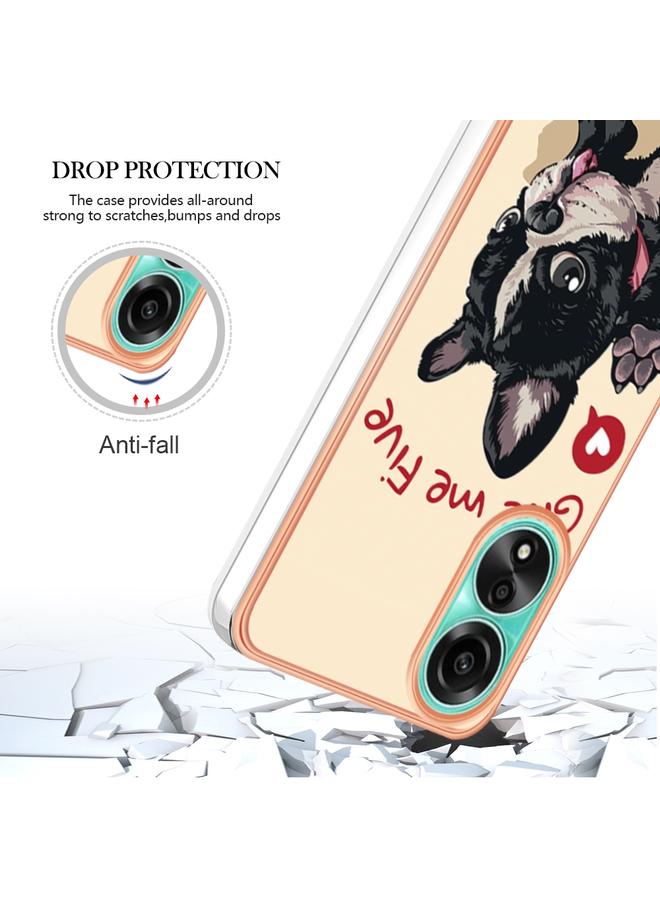 S-TOP Case For OPPO A78 4G Electroplating Marble Dual-side IMD Phone Case - Image 4